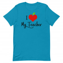 Apple Heart I Love My Teacher Unisex T-shirt