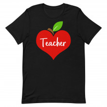 Apple Heart Teacher Unisex T-shirt