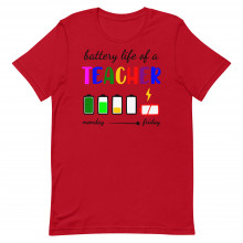 Battery Life of a Teacher Unisex T-shirt