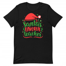 Santas Favorite Teacher Unisex T-shirt